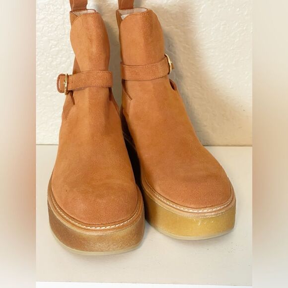 Ulla Johnson Lennox Ankle Buckle Boots suede terracotta brown. New 39.5/… - Picture 6 of 15